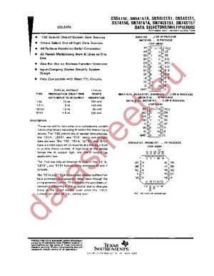 SN74LS151NSR datasheet  